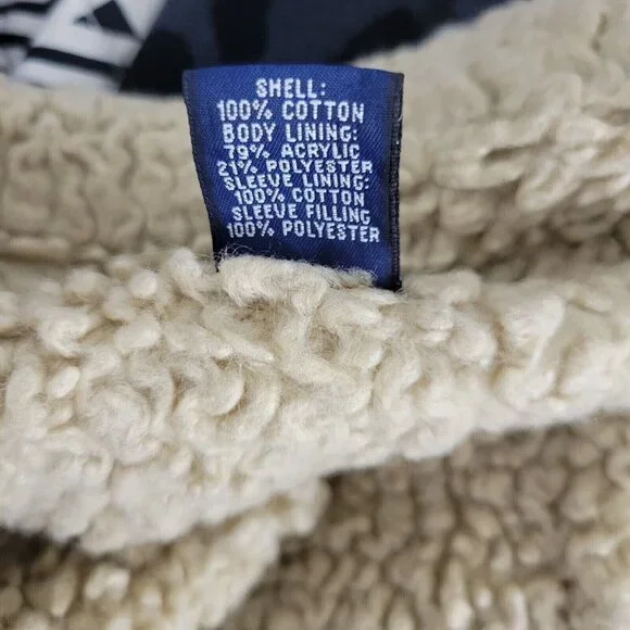 GAP Denim Trucker Jacket Women Medium Sherpa Lined Snap Button Pockets Blue - Picture 12 of 12